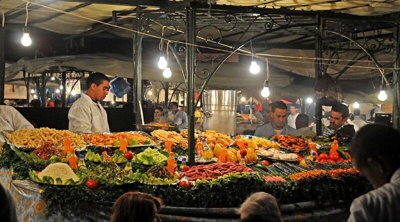 Marrakech open air night market